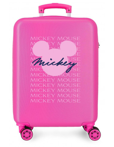 TROLLEY ABS 55CM.4R. HAVE A GOOD TIME MICKEY SIGNATURE FUCSI